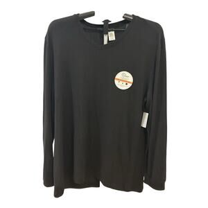 NWT West Loop Black Women's Long Sleeve V-Neck Shirt size XL